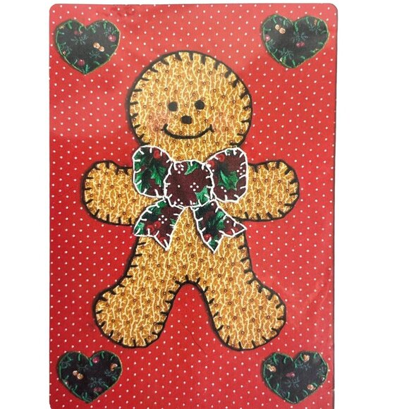 Stitch A Card Applique Kit # 1193 by NeedleMagic "Gingerbread Boy" - Picture 2 of 10